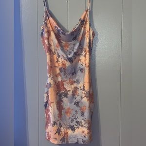 Tie dye Cowl Neck Bodycon Dress